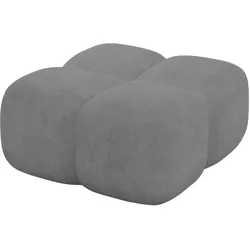 POUF Miko-Puf 90x90x45 cm Grau Velours Modular Sitzhocker