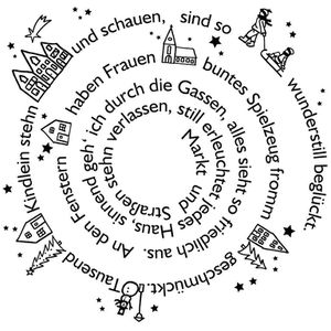 Rayher Motivstempel 29195000 Weihnachten, aus Holz, 7 x 7 cm, für Stempelkissen