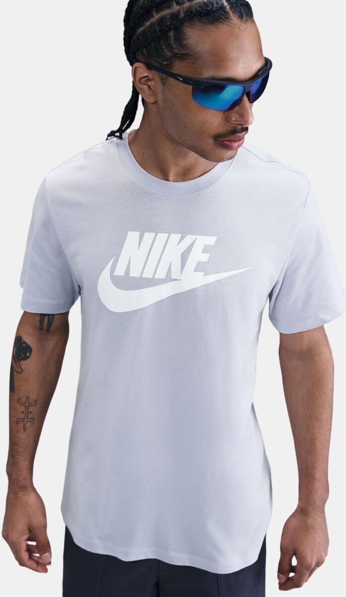 Nike Camiseta de hombre Sportswear Icon Futura .  Gris / Blanco