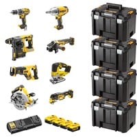 Akku-Kombopack DCK865P4T, 18Volt, Schlagbohrschrauber gelb/schwarz, 8 Akku-Maschinen, 4x Li-Ionen XR Akku 5,0Ah