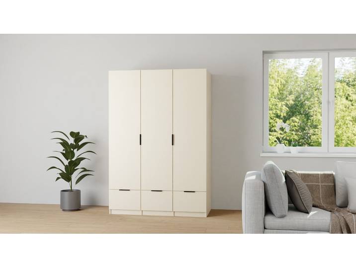 Kleiderschrank Aufbewahrungssystem nach Maß Premium Dekore Sand­beige