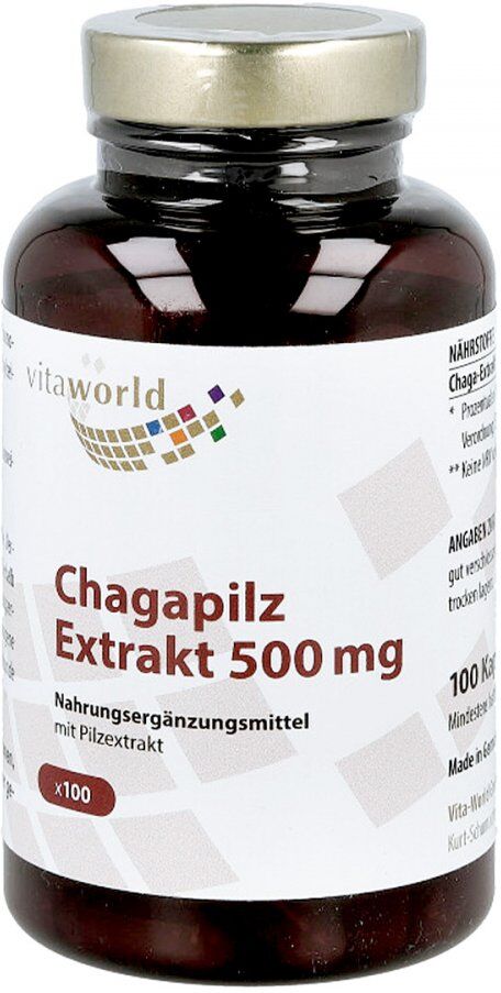 Chaga Pilz Extrakt 500 mg Kapseln 100stk