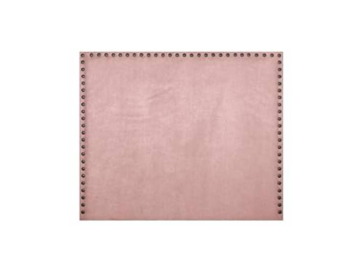 Matris Kopfteil mit fleckenabweisendem Siena-Gewebe, dekorative Nieten, 120 cm hoch und 13 Farben, Lachs, 130 x 120 x 8 cm, Bett 120 cm