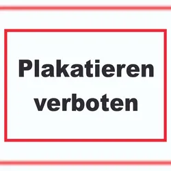 HB-Druck Plakatieren verboten Schild A5 (148x210mm)