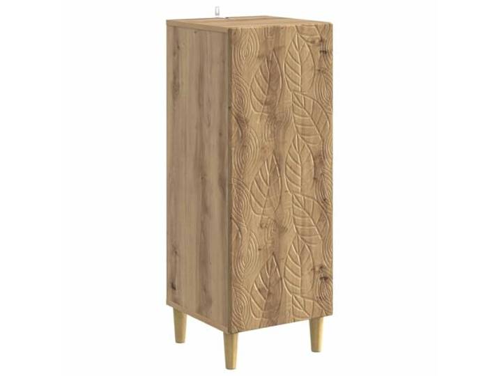 PUGYNBK Artisan Sideboard, Eiche, 33 x 34,5 x 90 cm, technisches Holz Massive Eukalyptusbeine, Türen mit Scharnier 90°, Vintage-Design, einfache Reinigung