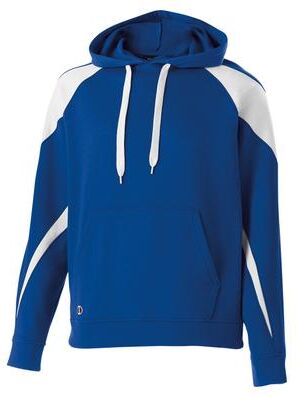 Holloway 229546 Prospect Hoodie in Royal/White size XL   Cotton/Polyester Blend