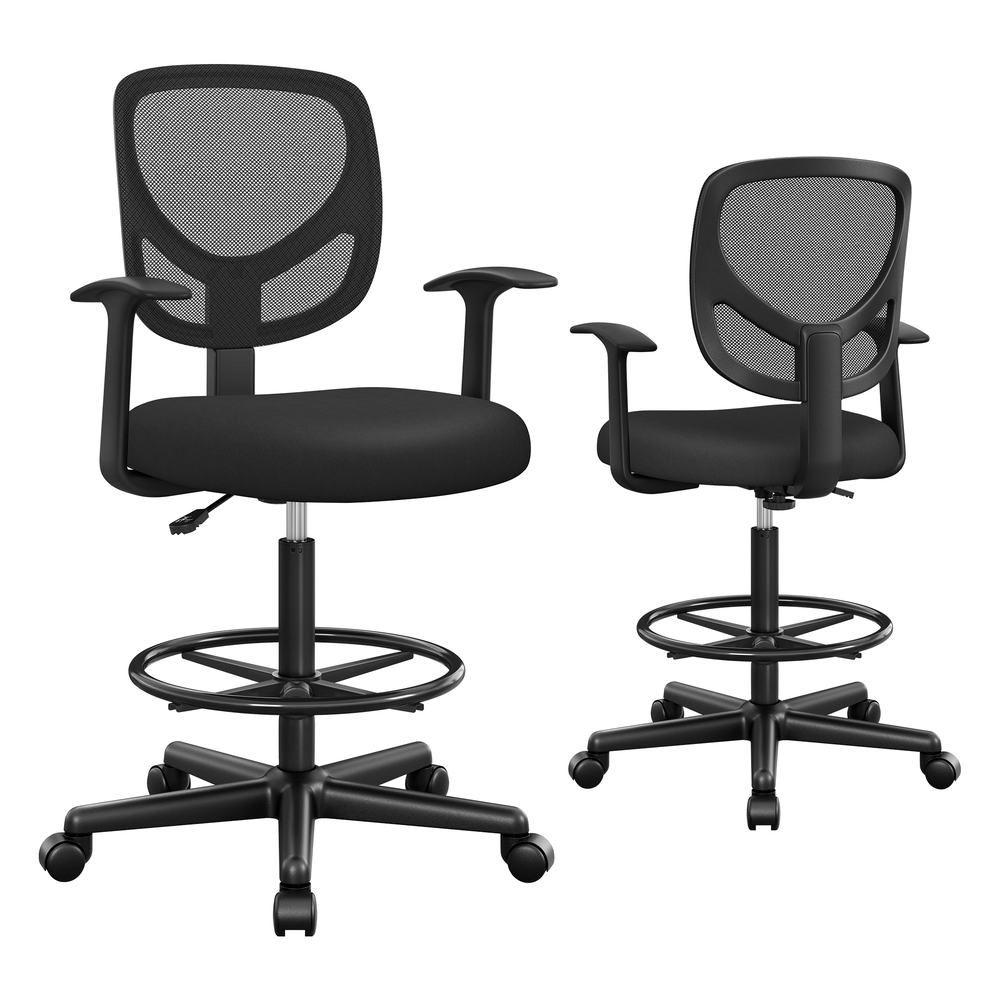 SONGMICS Ergonomischer Bürostuhl mit Armlehnen OBN25BK