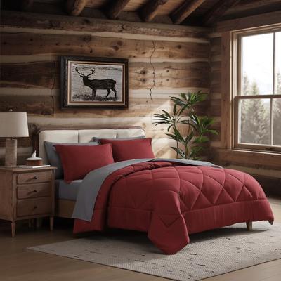 Coleman 7PC Microfiber Solid Reversible Bed In a Bag Set