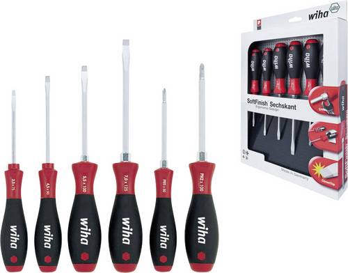 Wiha Werkstatt Schraubendreher-Set 6teilig Schlitz, Kreuzschlitz Phillips
