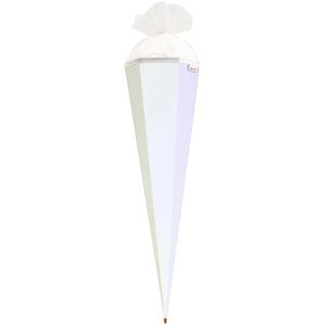Roth Schultüte 668531, Rohling, weiß, für Mädchen und Jungen, eckig, 85 cm
