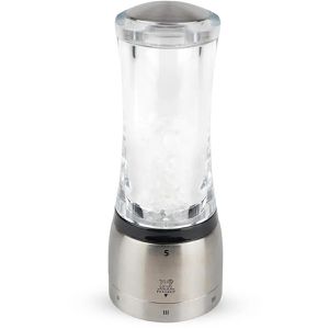Peugeot Gewürzmühle Daman 2543400, Höhe 16 cm, Edelstahl/Kunststoff, U-Select Zirkonia-Mahlwerk, Salzmühle