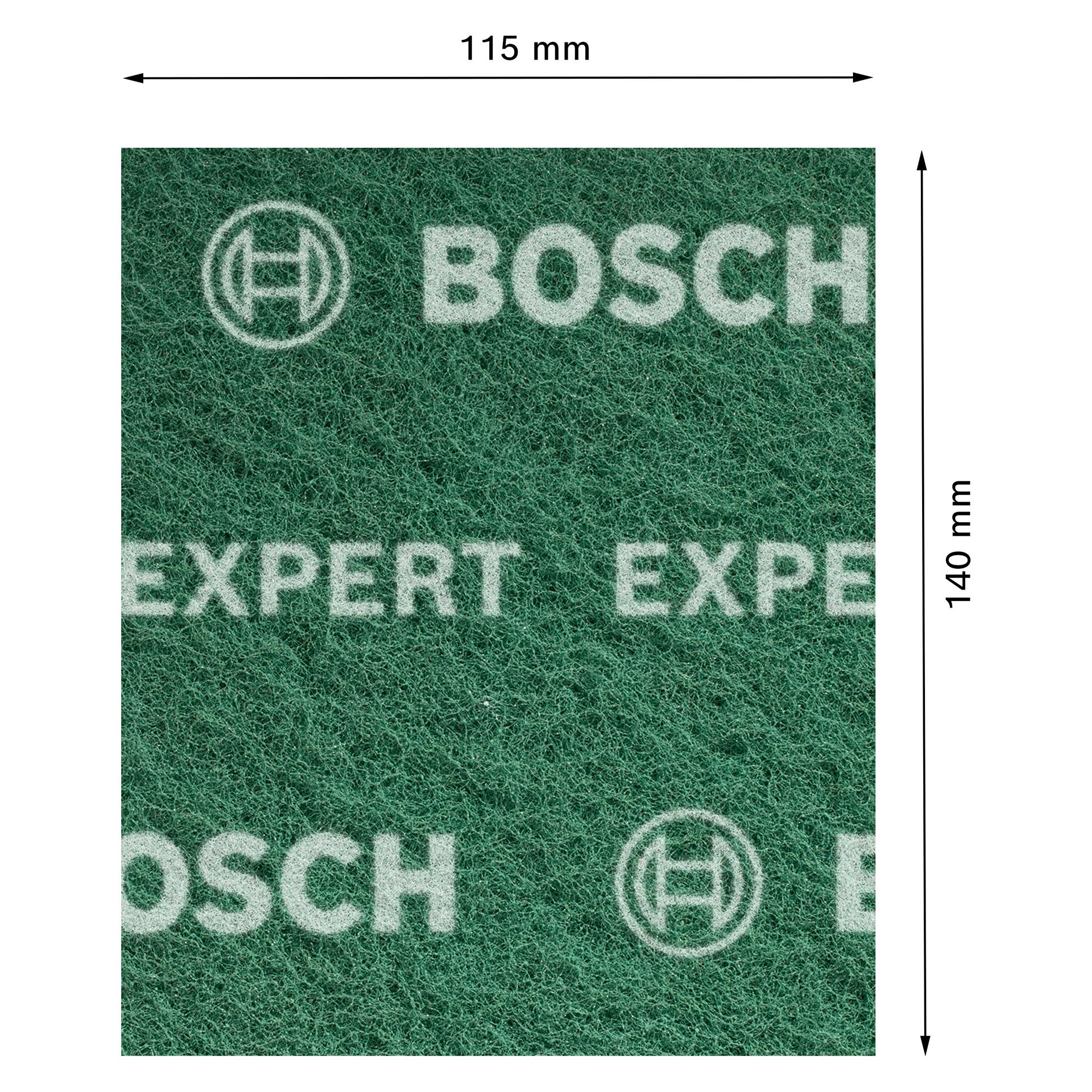 Bosch Professional Zubehör EXPERT N880 Vliespad zum Handschleifen, 115 x 140 mm, Mehrzweck XS, 2-tlg. (2608901221)