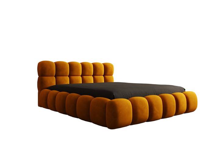 Luxusbetten24 Polsterbett Designer Polsterbett Boston Samt, mit Stauraum