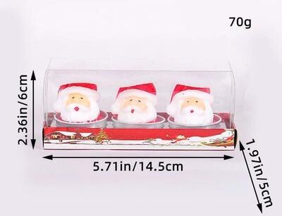 Inspire Essentials Hand Painted Christmas Decorative Candle Gift Set Romantic Holiday Candles head