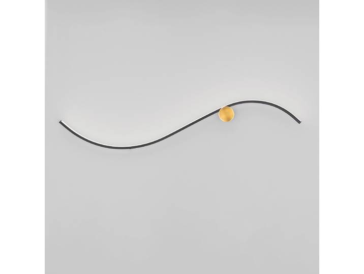 Applique Kima type B 102 x 20 x 6cm Doré/Noir/Noir/Doré Matériau : Métal, Matière plastique Surface en métal : Laqué Type de matière