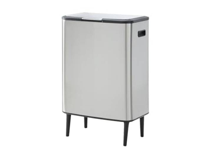 Vente-unique - Küchenabfalleimer Dravik Metall Silberfarben 53.4x32.4 Robustheit und Unveränderlichkeit des Edelstahls
