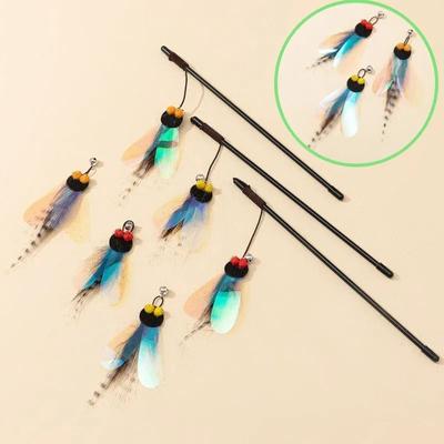 Uplifted Finds Interactive Butterfly Feather Cat Teaser Wand Interactive Butterfly Feather Cat Teaser Wand