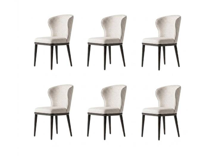 JVmoebel Sitzgruppe 6x Stühle Komfortabel Gepolstert Modern Bequem Hochwertig Elegant, Made in Europa