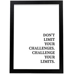 POSTER Inspirierende Kunst – Dont Limit A3 Schwarzer Rahmen