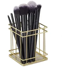 Relaxdays Stiftehalter eckig Gold