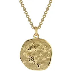 trendor 39070-03 Fische Sternzeichen Ø 20 mm Herrenkette Gold auf Silber, 50 cm