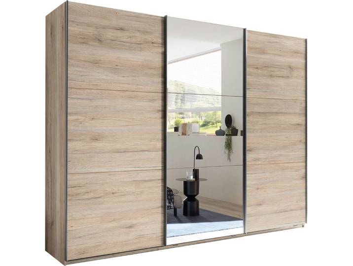 Schlafkontor Schwebetürenschrank Bravo Kleiderschrank, Schiebetürenschrank mit Spiegeltür, wahlweise mit Zubehör