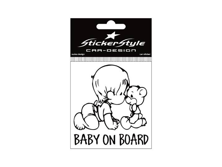 StickerStyle Sticker Baby mit Teddy