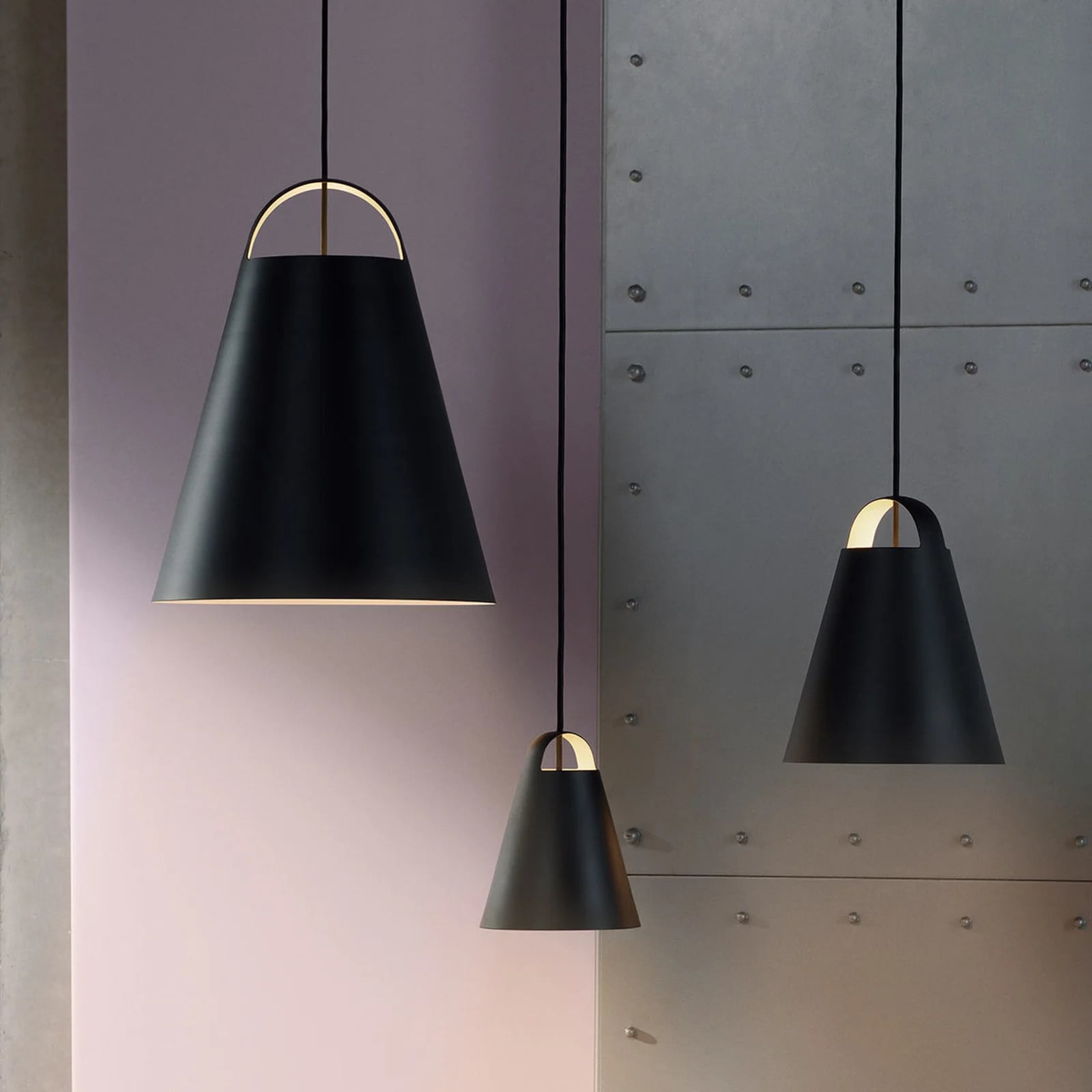 Louis Poulsen Above hanglamp, zwart, Ø 40 cm