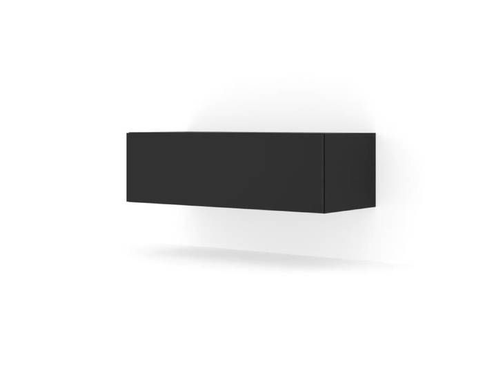 Meuble TV suspendu BINGO 100 cm noir mat