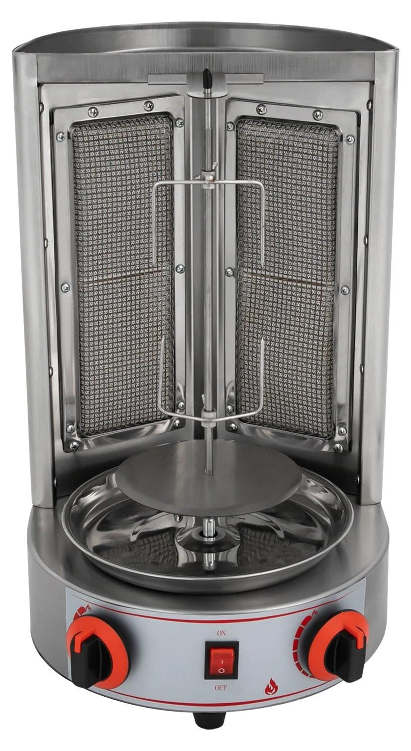 Selius Verticale Gas BBQ Rotisserie Grill met Motor en 360 graden Automatische Rotatie in RVS