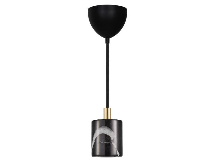 Nordlux Marmor Pendelleuchte SIV schwarz, Kabel schwarz 300 cm, 230V E27 (ohne Leuchtmittel); 45883003