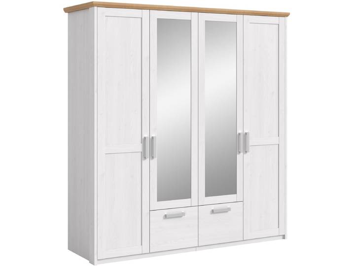 Kledingkast Verona Xonox 4-Deurs - Sibiu Larch - 188x200x61 Cm - Wit