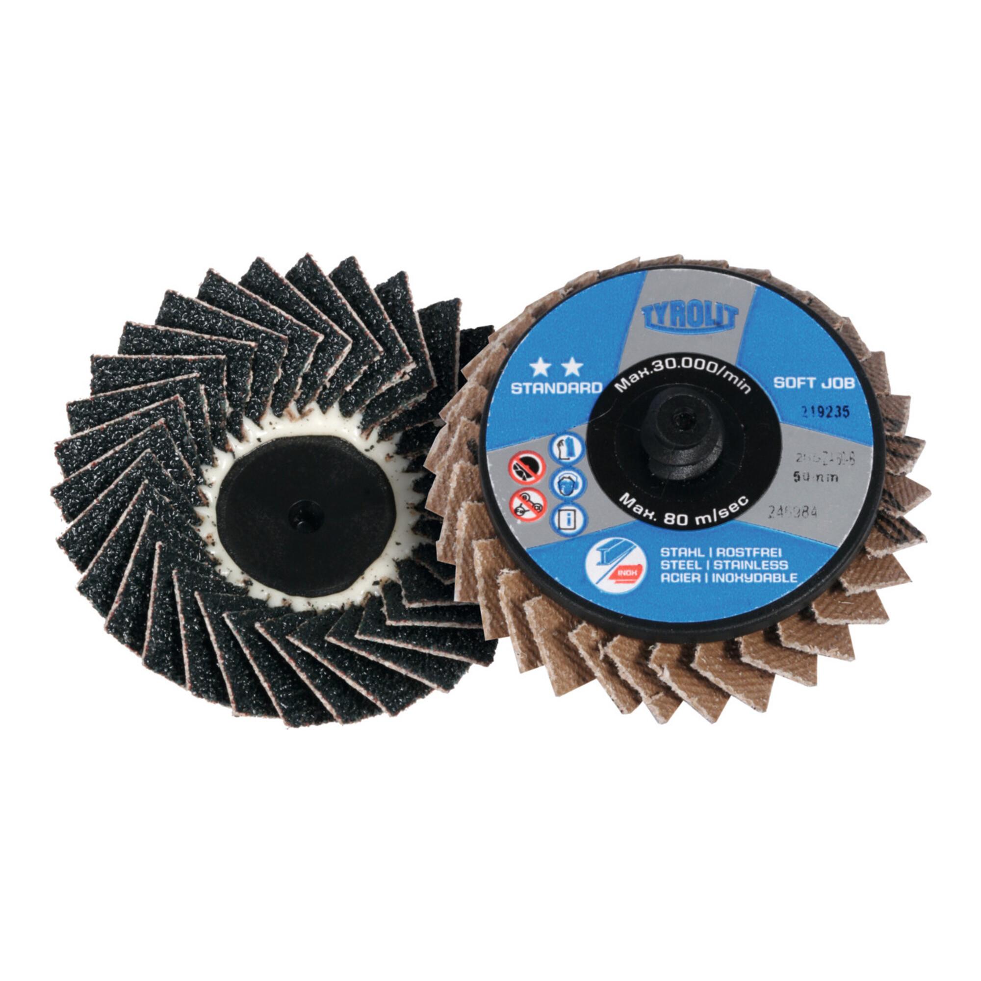 TYROLIT Soft Job Fächerschleifscheibe (ZA),Ø 50,8 mm, Körnung: 80 (246985)