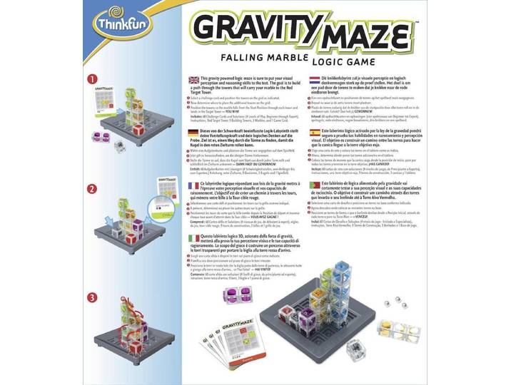 ThinkFun Gravity Maze - Educatief spel - 60 opdrachten (4 spelniveaus)