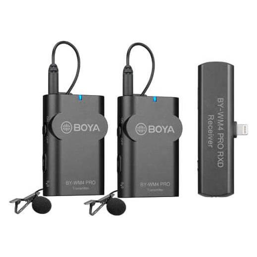 Boya 2.4g wireless microphone for ios devices -2 tx+1 rx (BY-WM4 Pro-K4)