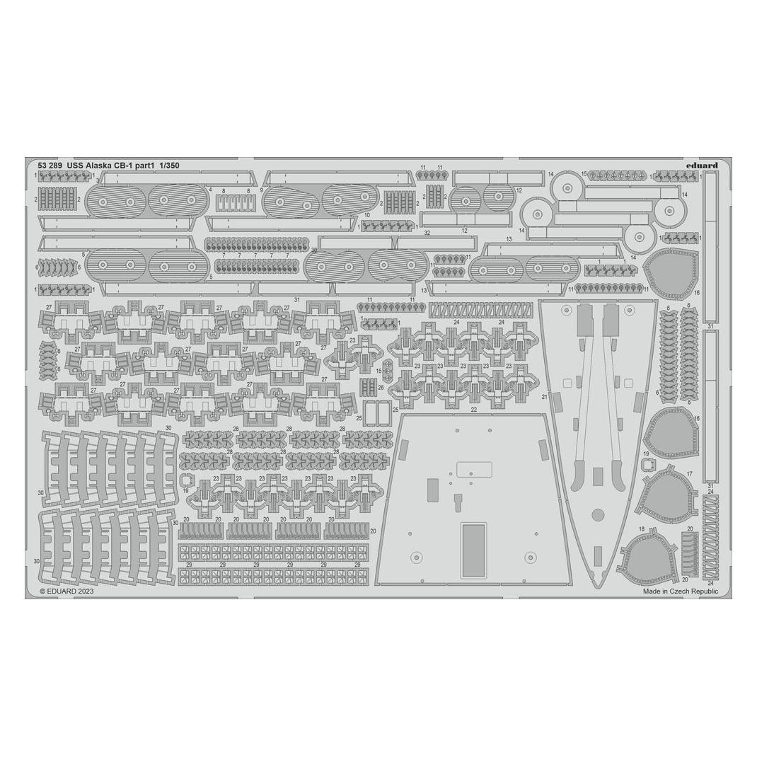 Eduard USS Alaska CB-1 part 1 for HOBBY BOSS (53289)