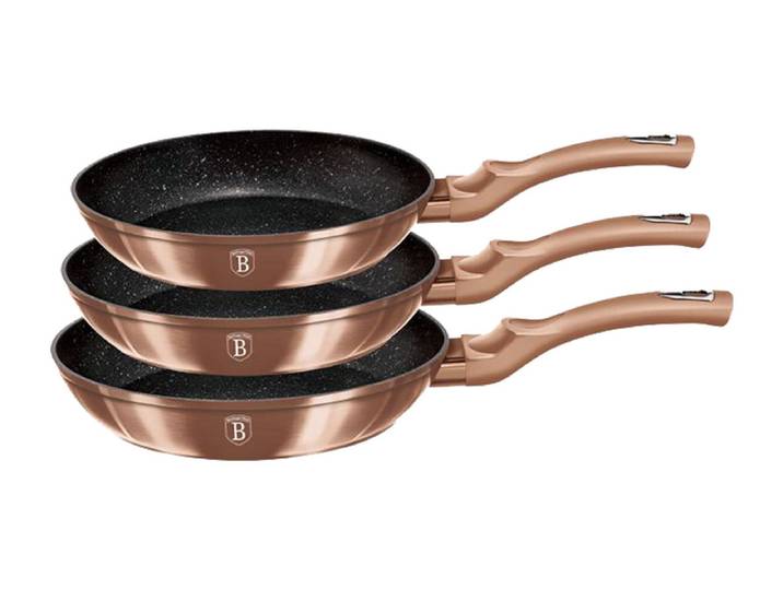 Berlinger Haus Bratpfannen Set Ø 20/24/28cm Metallic Line Rose Gold