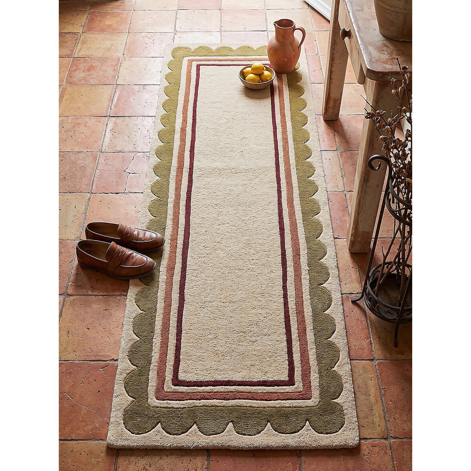 Läufer Bordüre Beige-Multicolor 80 x 230 cm - WENSUM Kadima Design