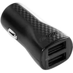 Energizer DC2CLLIM Ladegerät für Mobilgeräte Auto Schwarz, Auto Adapter, Schwarz