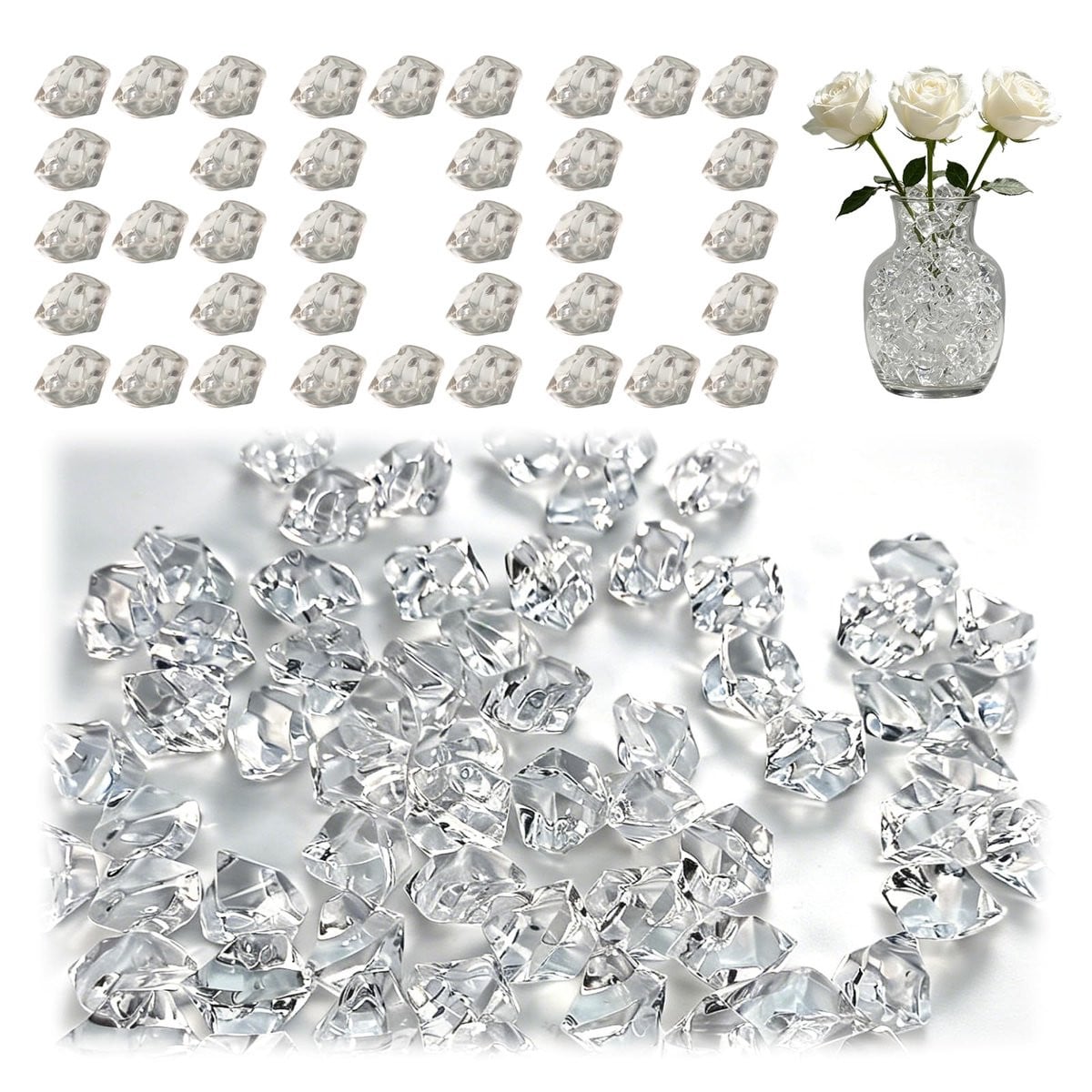 Transparante acryl decoratieve diamanten voor vazen en handwerk