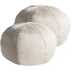 DEKOKISSEN 2er-Set Cremeweiß 33/33 cm Salvia