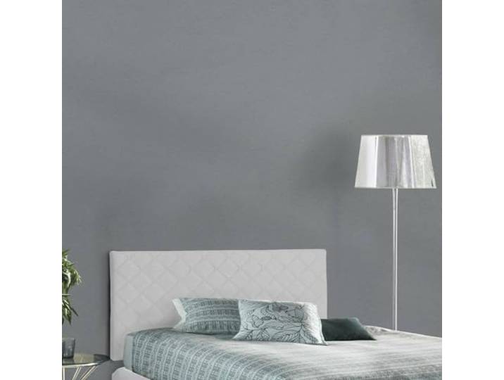 Talamo Italia - Cleo Queen-Size-Bett, wandmontiertes Kopfteil aus Öko-Leder, 100 % Made in Italy, geeignet für ein Queen-Size-Bett, 130 x 60 cm, Weiß