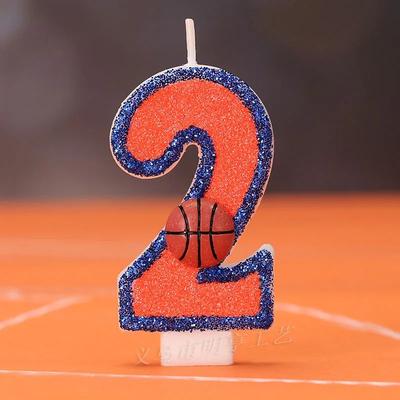 Uplift Treasures Basketball Number Birthday Cake Candle 2