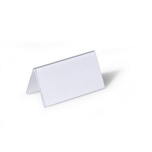 DURABLE Tisch-Namensschild, Dach-Form, aus Hartfolie 100 x 52