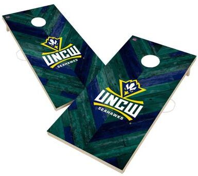 Skip's Garage North Carolina Wilmington Seahawks Premium 2x4 Cornhole Boards - V6