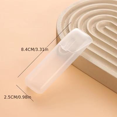 Inspired Finds Mini Transparent Travel Storage Box   Portable Toothpick & Cotton Swab Organizer For Outdoor, Kitchen & Restaurant Use white