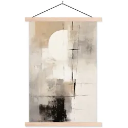 POSTER MIT MAGNETLEISTEN Abstrakt - Kunst - Grau Deko Wohnzimmer 40x60 cm