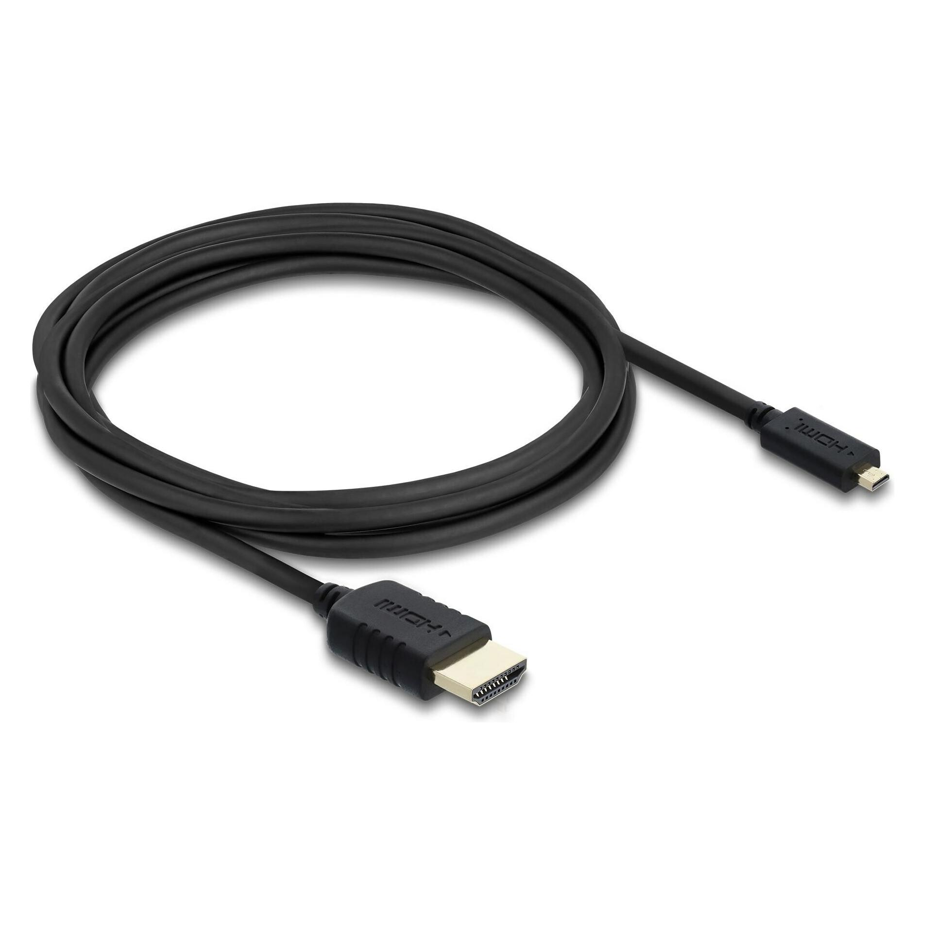 Delock Koaxiales High Speed HDMI Kabel HDMI Stecker zu Micro HDMI Stecker 8K 60 (3 m) (417868)
