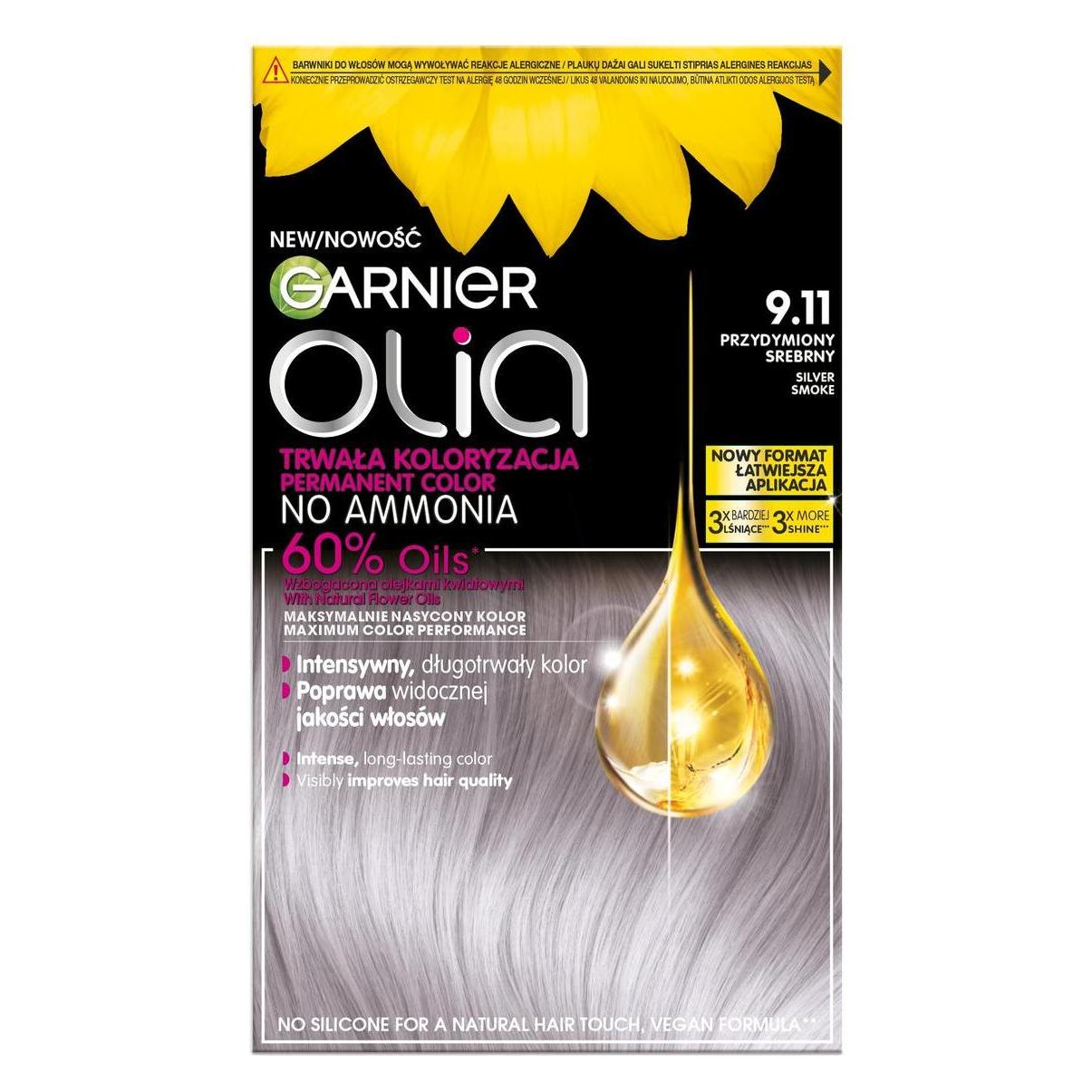 Garnier Olia Hair Color 911 Smoky Silver - Eine lebendige Haarfarbe für einen atemberaubenden Look (911 Silver Smoke) (52541143)