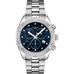 Tissot T-Lady PR 100 Sport Chic Chronograph Lady T101.917.11.046.00 - blau,silber - 38mm